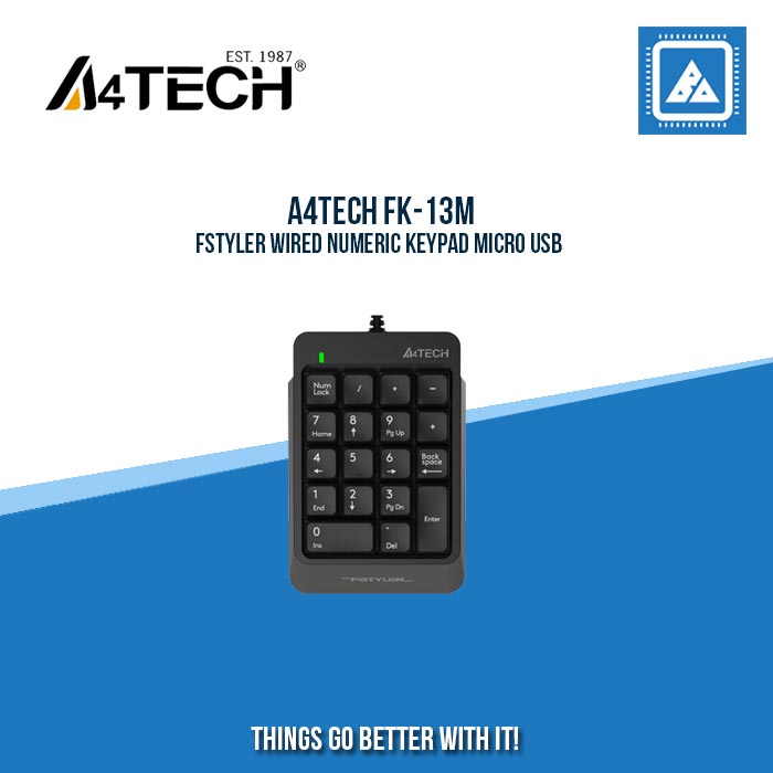 A4TECH FK-13M FSTYLER WIRED NUMERIC KEYPAD MICRO USB A4TECH FK-13M FSTYLER WIRED NUMERIC KEYPAD MICRO USB